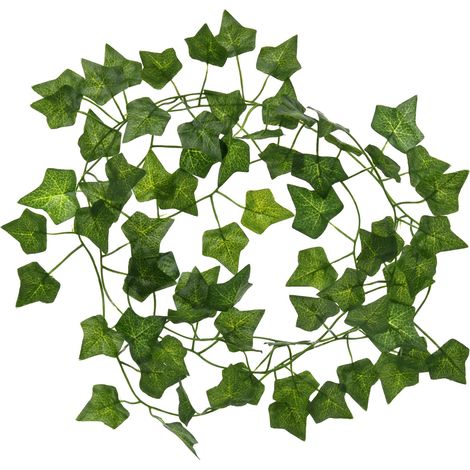 Guirlande Artificielle Haie Artificielle Panneaux Muraux de Faux Feuillage Toile de Fond Décoration Murale Lierre, 2,15 m (1/5)