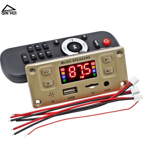Amplificateur haute puissance 250W 12V, carte de décodage Bluetooth, écran couleur avec fonction d'enregistrement, carte mère d'appel sans perte avec Bluetooth.