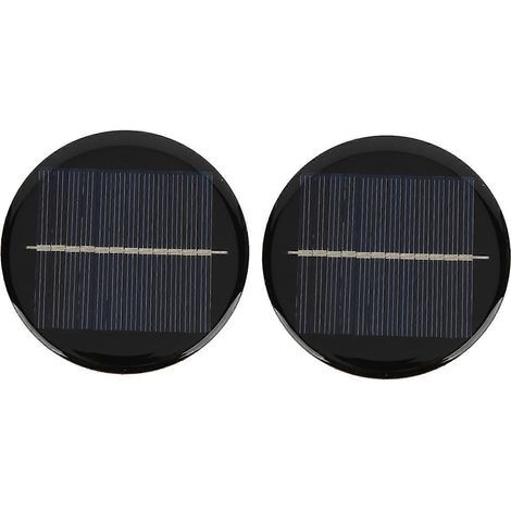Panneau solaire rond 6V 80mm à haut rendement de conversion et bonne transmission de la lumière. composé de cellules solaires en polysilicium (20242 pièces). (1/5)