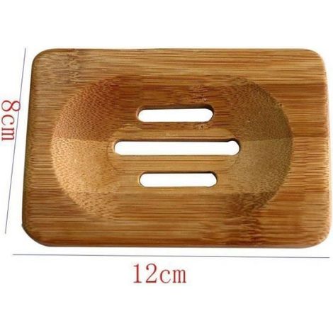 Porte-savon en bambou naturel - Boîte de rangement de bain - Marron - Mixte (1/2)