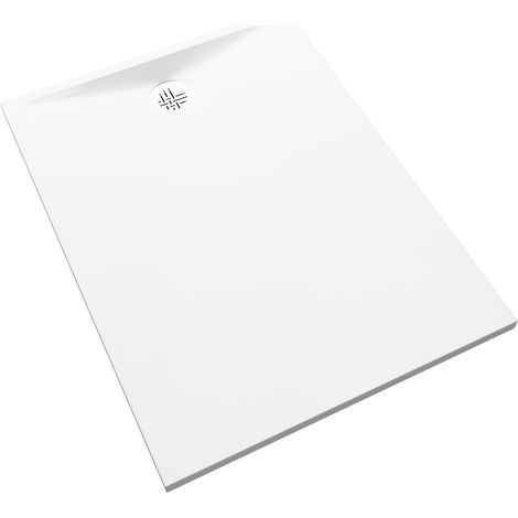 KINEDO - Receveur douche Kinesurf Nova - en Biocryl et Biotec - 140 x 90 cm - Blanc Brillant - Bonde extra-plate - Fabriqué en France (1/5)