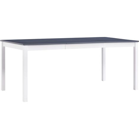 Esstisch Weiß und Grau 180 x 90 x 73 cm Kiefernholz