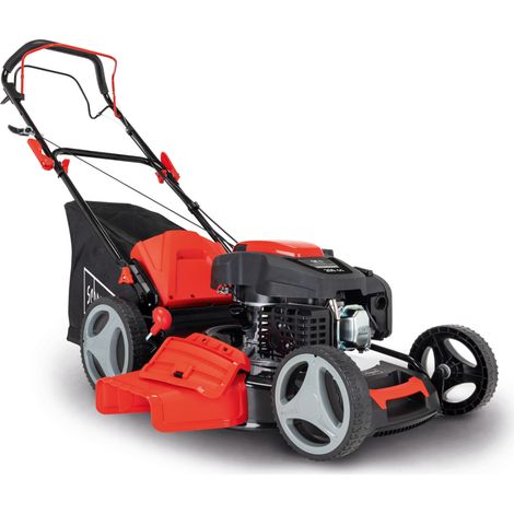 [JAMAIS UTILISÉ] Scheppach Tondeuse à gazon thermique MS200-51 - Autotractée - Moteur 4T de 200 cm3 - 5,2 CV / 3,8 kW -  Bac 65L - surface 1600m2 - largeur de coupe 51cm (1/5)
