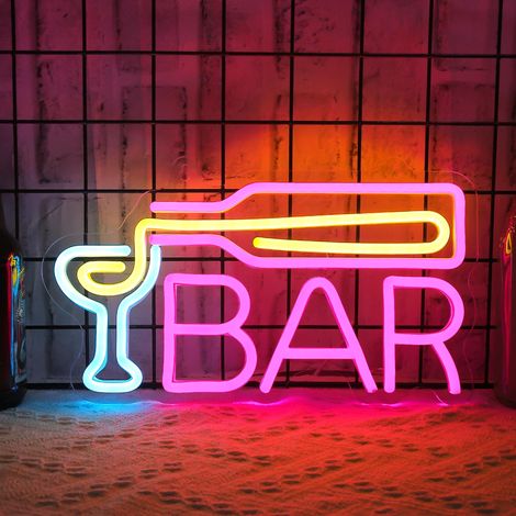 Enseigne néon sur le thème du bar — Applique murale LED à intensité variable, alimentation USB  apporte une touche esthétique aux intérieurs, aux bistrots, aux soirées et aux boîtes de nuit (1/5)