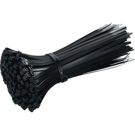 1000 Pièces Serre Câbles, Collier de Serrage Plastique Noir ，Nylon Collier de Serrage Plastique Câble,Pour Gérer les Câbles (1/5)