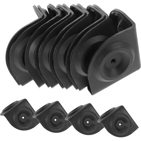 16 protège-coins décoratifs - noir - plastique - enveloppant (1/5)