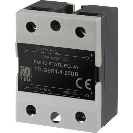 Relais à semi-conducteurs TRU COMPONENTS TC-GSR-1-25DD 25 A Tension de contact (max.): 220 V/DC commutation courant con (1/4)