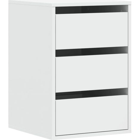 Maison Exclusive - Cajonera de esquina madera de ingeniería blanc