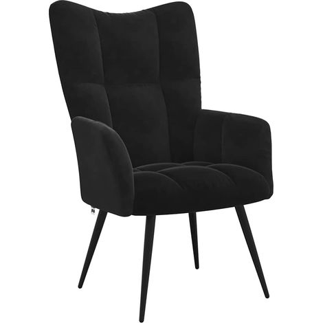 Maison Exclusive - Relaxsessel Schwarz Samt (1/5)