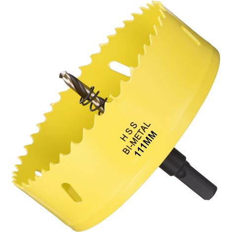 Kit de Trépan Bi-Métal 111mm (4-3/8") Foret à Métal Jaune (1/5)