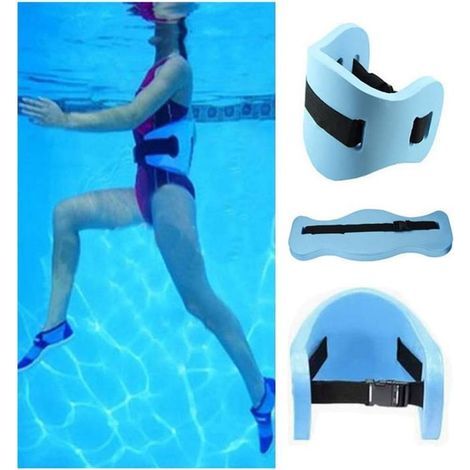 Ceinture flottante de natation - Ceinture d\'exercice d\'aquagym - Aide à la flottaison en mousse Aqua Fitness - Bleu