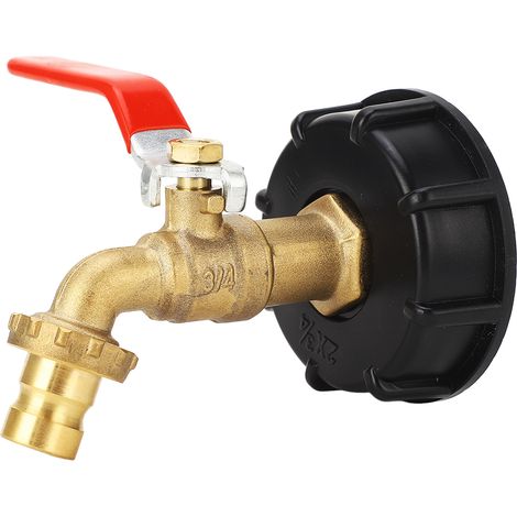 Adaptateur Laiton 3/4" pour Robinet de Réservoir IBC, Raccord pour Tuyau d'Arrosage, Compatible 275 à 330 Gallons (1/5)