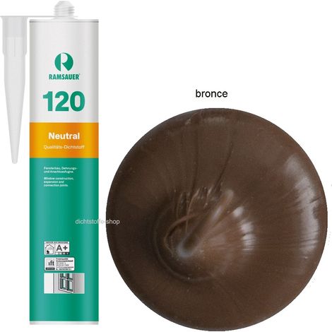 Ramsauer 120 Neutral Fenster Silikon Fugen Dichtstoff 310ml Kartusche bronce