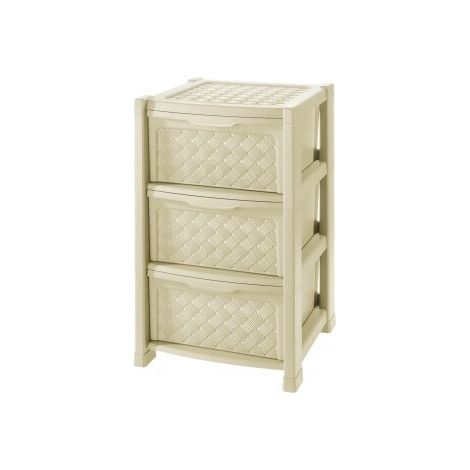 CASSETTIERA ARIANNA 3 CASSETTI COLORE ANGORA