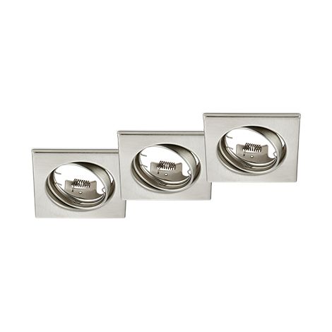 Faretti da Incasso Quadrati Orientabili Acciaio 3W 8per8 cm Kit 3 Pz Jura GD Trio (1/2)