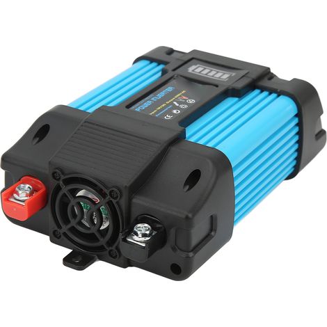 Convertisseur de puissance pour voiture à onde sinusoïdale modifiée, double port USB, charge rapide, avec affichage LED de la puissance, pour camping-cars et yachts (DC 12 V vers AC 230 V). (1/5)