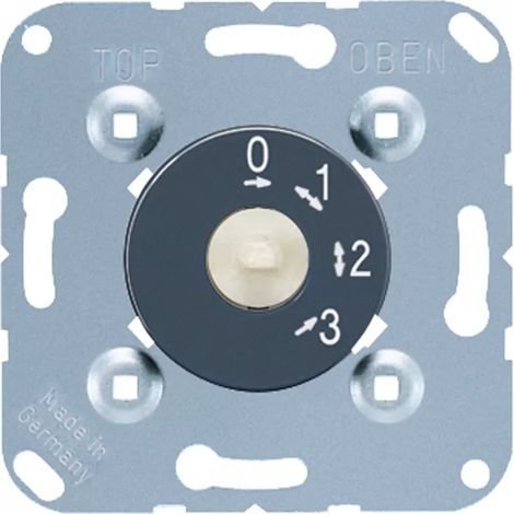 Jung Drehschalter, 3-Stufen-Schalter m. AUS-Stellung, 16 AX 250 V , anthrazit 1101-4 (1/2)