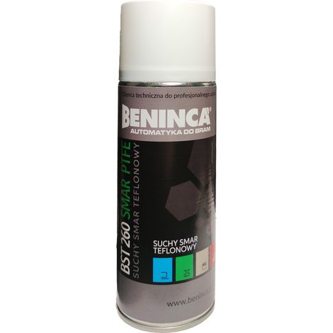 Productos químicos: Beninca BST260 500 ml Grasa seca de teflón para puertas/automáticos/accionamientos
