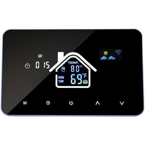 WIFI Touch Screen Smart Thermostat, Remote Control via App, 16A, Temperature Range 5-95℃, IP20 Protection/UL94-V0 PC Shell, Dimensions 132×84×45mm (1/5)