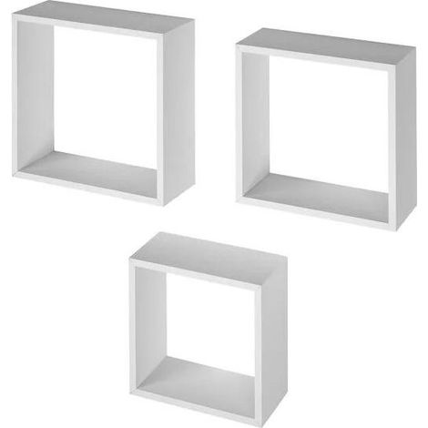 ORION91oficial® - SET x 3 Cubos de estantería MDF de 30x30 cm  Color Blanco - Spaziorion91