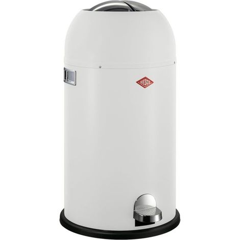 WESCO 184631-74 Kickmaster Pattumiera da Pavimento 33 L con Apertura a Pedale e Chiusura Silenziosa colore Bianco Opaco