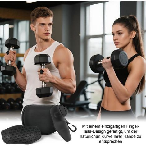 Poignées Gym - Caoutchouc Flexible - Pour Traction Aviron Haltères - Paire (1/5)