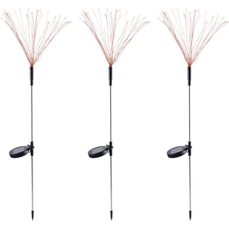 Ortviai Guirlande Lumineuse Solaire Étanche pour Extérieur – 3 pièces, 120 LED, lumière chaude/colorée/blanche, jardin/patio/camping
