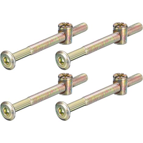 4Pcs Avec Écrous à Barillet M6 x 70mm Couleur Bronze (1/5)