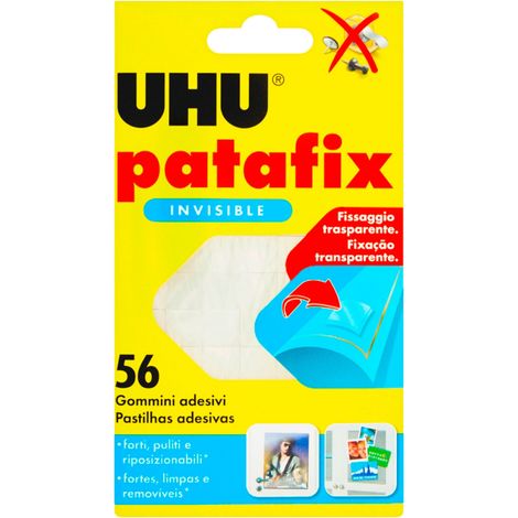Patafix Trasparente UHU – 56 Gommini Adesivi Invisibili (1/5)