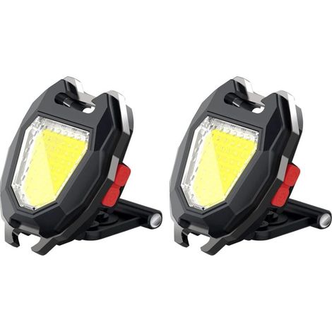 Porte-Clés Lampe De Poche COB - 1600 Lm - 7 Modes - Rechargeable USB Type-C - Base Magnétique - Résistant Aux Chocs Et À L'Eau - Lot De 2 (1/5)