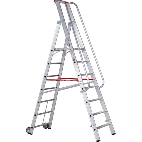 Euroline Premium 32677 Stufenstehleiter mit großer Standplattform 7 Stufen (1/5)