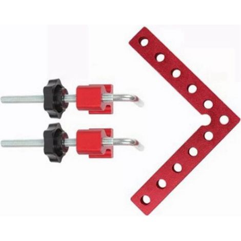 Équerre de serrage à angle droit 3 pièces de 12 cm pour le travail du bois, serre-joint pour l'assemblage de planches, règle de positionnement à angle droit de 90 degrés, toise en alliage d'aluminium