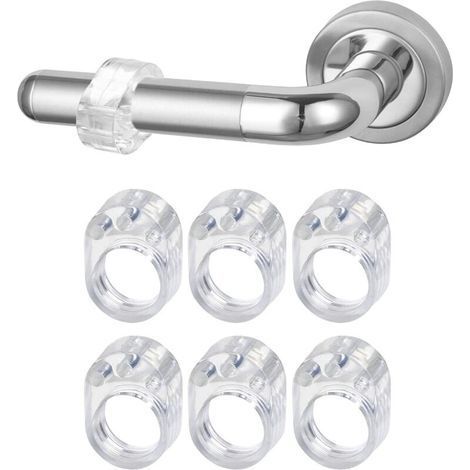 Door Handle Stoppers, 6 Pack PVC Door Handle Stoppers, Transparent Door Stoppers to Protect Walls and Prevent Damage - RAPANDA (1/5)