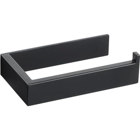 Porte Rouleau Papier Toilette Mural,Dérouleur Support Papier Toilette Mural en Acier Inoxydable SUS304 pour WC Salle de Bain Cuisine,Noir Mat Montage par Vis (1/5)