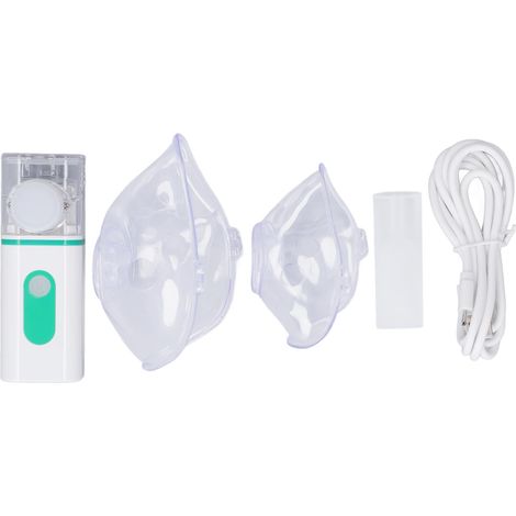Portable Nebulizer Handheld Mesh Atomizer Breathing Cool Mist Inhaler for Home Daily Travel 1.5W Green