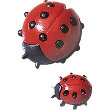 KNORR PRANDELL - 2 PEZZI - DECORAZIONI IN PLASTICA COCCINELLA 10MM