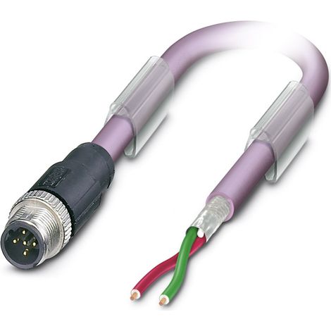 Phoenix Contact 1507243 Sensor-/Aktor-Datensteckverbinder, konfektioniert M12 Stecker, gerade 2.00 m