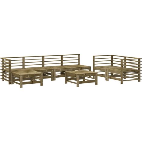 Maison Exclusive - Set Salotto da Giardino 8 pz in Legno Impregnato di Pino (1/5)