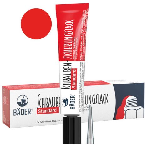 Vernis de sécurité pour vis Standard 20 ml Tube rouge (Par 12)