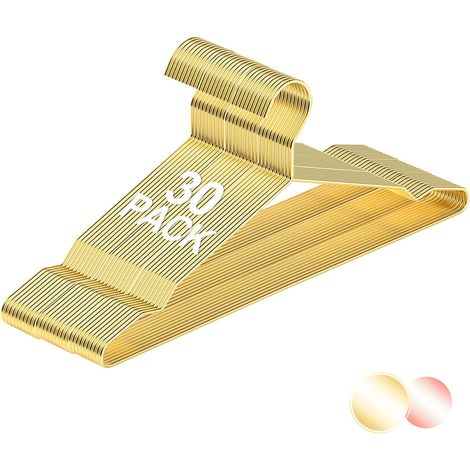Lot de 30 Cintres Dorés en Métal Robuste, Cintres Metal Dore (1/5)