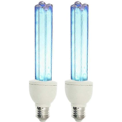 Lot de 2 ampoules UV E27 15 W germicides pour désinfection 220 V (1/4)