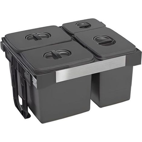 Pattumiera Free Jazz 60 ad estrazione frontale 85 LT grigio (1/4)