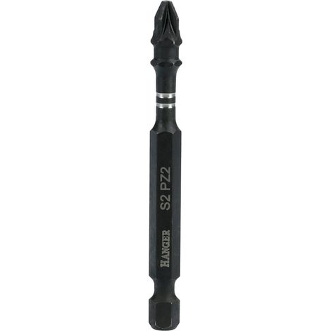 Embouts impact 1/4'' cruciformes PZ2 longueur 75mm - HANGER - 134079 (1/3)