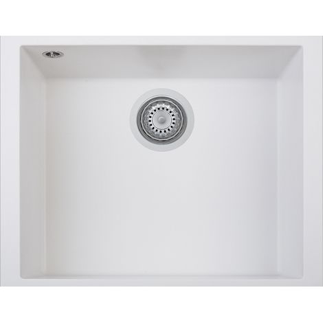 Lavello composito cucina Plados ON5610ST una vasca Sottotop - UG58 Bianco Latte