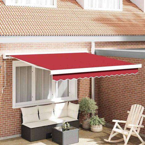 Tenda retrattile Rosso 300 x 250 cm Tela e Alluminio vidaXL (1/5)