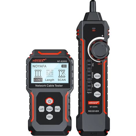 Probador de cables de red, seguimiento PoE, pantalla LCD (1/2)