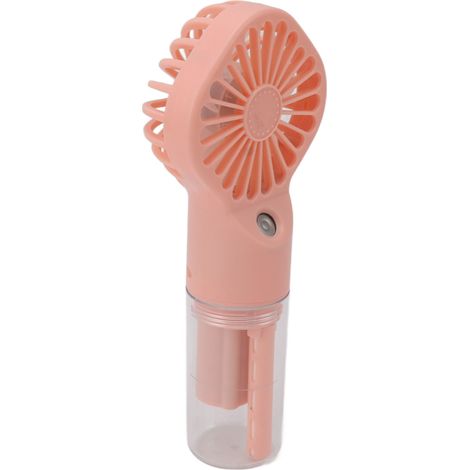Ventilateur brumisateur portable rechargeable USB avec 4 vitesses, rose (1/5)