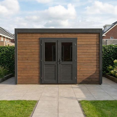 Casetta da giardino in legno Nova 4.09x4.09 m - 16.73 m2 - 28 mm - impregnata - 000076 (1/4)