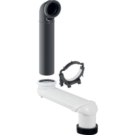 Geberit Monolith Set Versprungbogen für Wand-WC, grau,