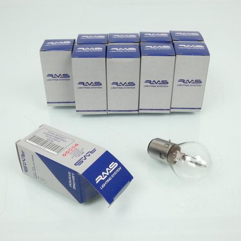 Ampoule 12V 35/35W BA20D E19 blanche RMS pour moto scooter quad (1/3)